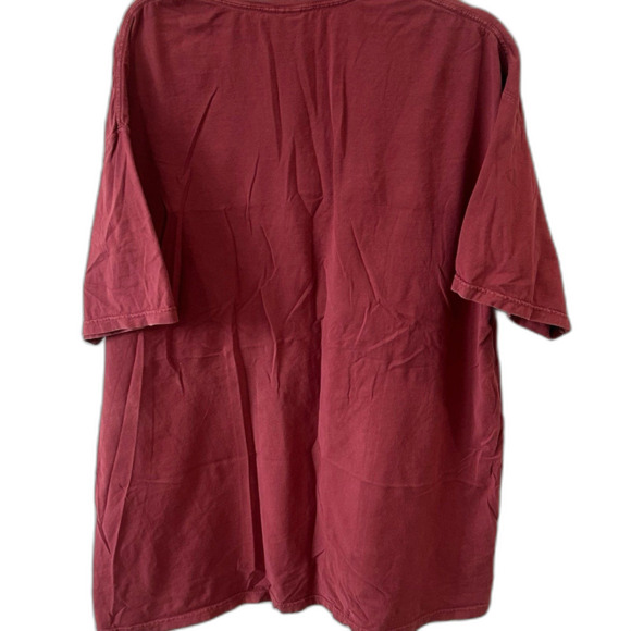 Comfort Wash T-Shirt Men's Size 2XL Color Burgandy Washburn Island Brewing Co - Picture 3 of 10